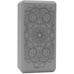 Yogablock Basic Art Lotus Mandala Yoga Graphit Stabil YOGISTAR grau No Size