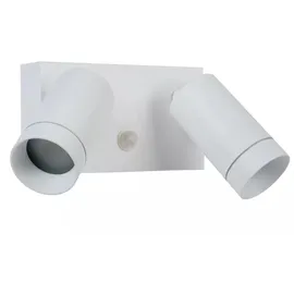 LUCIDE Außenstrahler Aluminium 15,6 cm 2xGU10 IP54 weiß