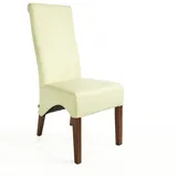SIX SIX® Lederstuhl Lederstühle Regina Weiß 2201 Nussbaum Esszimmerstuhl Stuhl Stühle