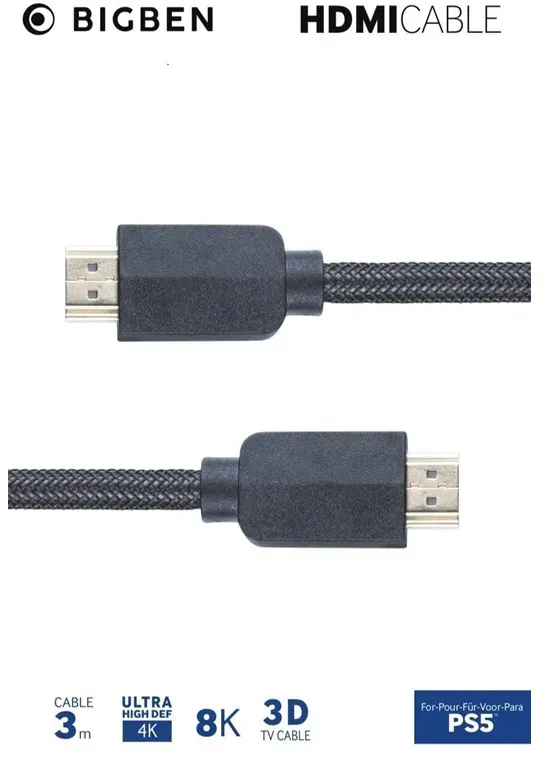 HDMI Cable for PS5 - 3 m - Miscellaneous Game console charger / data cable - Sony PlayStation 5