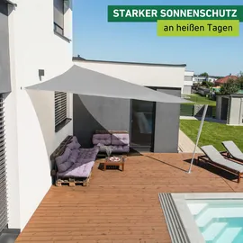 WINDHAGER Sonnensegel Capri grau 4 x 4 x 4 m