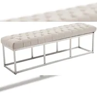 CLP Sitzbank Amun Stoff Edelstahl creme/150 cm