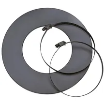 Justus Wandrosette Stahl Ø 100 mm mit Klemmschellen Schwarz