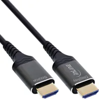 InLine HDMI AOC Kabel Ultra High Speed 10 m Grau/Schwarz