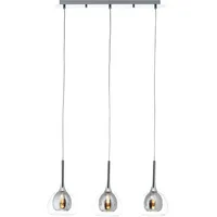Brilliant Hadan 3-flg. 40W 66 cm transparent-chrome