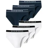 SCHIESSER Rioslip unifarben blau/weiß M 6er Pack