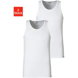 Tanktop PUMA "PUMA BASIC 2P TANK TOP", Herren, Gr. XL, weiß, Jersey, Obermaterial: 100% Baumwolle, unifarben, casual, figurbetont hüftbedeckend, Rundhals, ohne Ärmel, Tops, mit Rundhalsausschnitt