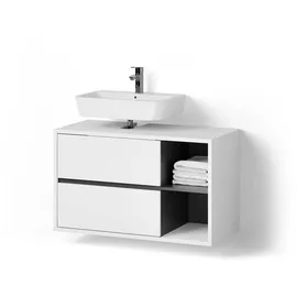 livinity Waschbeckenunterschrank 100 x 60 cm Weiß