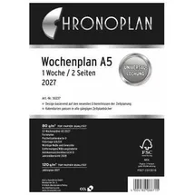 Chronoplan Wochenplan A5 Weiß 2027