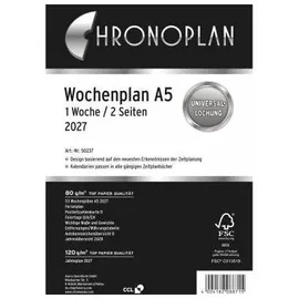 Chronoplan Wochenplan A5 Weiß 2027