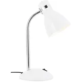 Lightbox funktionale Tischlampe - 34 x 14 cm - Basic Tischleuchte mit Schalter & schwenkbarem Kopf - in Weiß - E27, max. 25 W - aus Metall/Kunststoff