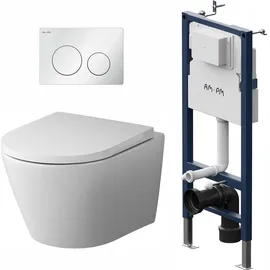 AM.PM Wand-WC mit WC-Sitz Weiß