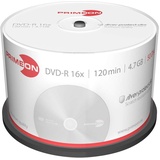 PrimeOn DVD-R 4.7GB, 16x, 50er Spindel Silber Matte Oberfläche