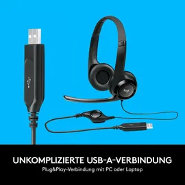 Logitech H390 USB-A Schwarz