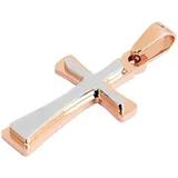 Kettenanhänger ADELIA ́S "Unisex Anhänger – Kreuz Kreuzanhänger aus Edelstahl", gold, Schmuckanhänger, Damen, Edelstahl, Kettenanhänger, Ein kleines Geschenk mit großer Wirkung