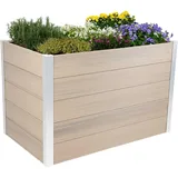 Dobar Hochbeet WPC 115 x 70 x 75 cm Silbergrau