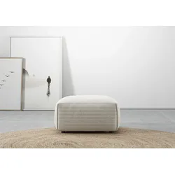Hocker ANDAS "Glimminge auch in Breitcord, Feincord und Easy care-Bezug", silber, H:71cm T:80cm, 100% Polyester, Hocker, passend zur Serie "Glimminge"