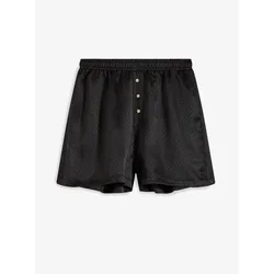 bonprix Gewebte Satin Shorts, schwarz, 36/38 (S), Satin