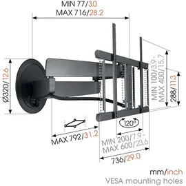 Vogel's Vogel`s SIGNATURE TVM 7675 Elektrische Wandhalterung schwenkbar bis 77Zoll