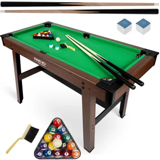 Billardtisch, Billard, Spielset, 4ft, 122 x 61 x 76 cm, Neo-Sport