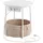 VASAGLE Beistelltisch beige, weiß 39,6 x 45,0 x 50,0 cm