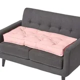 Homescapes Sitzauflage für Zweisitzer-Sofa 100 x 48 cm – dickes Sitzkissen rosa