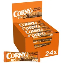 Protein-Müsliriegel Corny Big Peanut Müsliriegel Schokolade mit Erdnüssen 50g 24er Pack