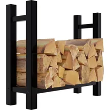 CLP Kaminholzständer Medya Metall 30 x 80 x 80 cm Schwarz
