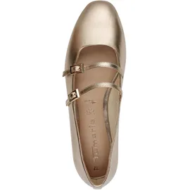 TAMARIS Ballerina Damen, gold, Größe 37 EU