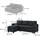 VitaliSpa Ecksofa Campina Polyester 3-Sitzer Anthrazit