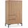 Homestyle4u Highboard 81 x 139 x 40 cm Eiche Braun / Schwarz