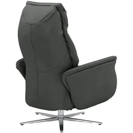 HIMOLLA Fernsehsessel 7051 Leder 74 x 113 x 86 cm Grau mit Kopfteil