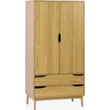 sweeek Kleiderschrank Vintage 55 x 180 x 55 cm Schwarz