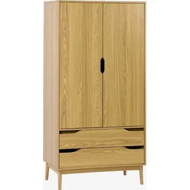 sweeek Kleiderschrank Vintage 55 x 180 x 55 cm Schwarz