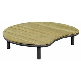 AppleBee Moon Island Loungetisch Aluminium grau/schwarz