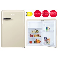 Amica Retro Kühlschrank mit Gefrierfach Creme 108 L EEK: D Beige