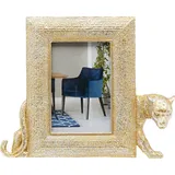 Kare DESIGN Bilderrahmen Leopard 27,5 x 22,5 cm Glas Gold