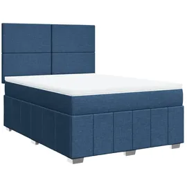vidaXL Boxspringbett 140 x 200 cm Blau