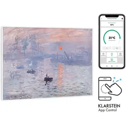 Klarstein Wonderwall Air Art Smart Infrarotheizung 80x60cm 500W Wandmontage Sonnenaufgang Mehrfarbig