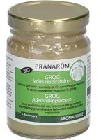 PRANARÔM - Aromaforce Grog Voies Respiratoires Miel Acacia Aux Huiles Essentielles Bio Ravintsara Et Pin Sylvestre Aide à respirer plus librement 140 g Crème 100 ml