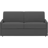 vente-unique Schlafsofa 3-Sitzer – Liegefläche: 140 cm – Matratzenhöhe: 22 cm mit Memory Schaum – Stoff - Grau - CALIFE