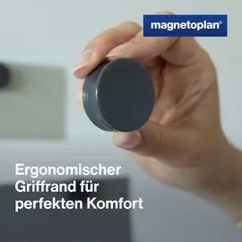 Magnetoplan Ergo-Magnete, large, Felsgrau, Pack a 10 Stück