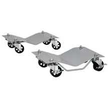 DURHAND Wagenheber Stahl 40,5L x 30B x 13,5H cm grau 2 Stücke mit 4 Rollen