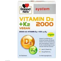 Doppelherz System Vitamin D3 2000 + K2 Vegan Tabletten 60 St.