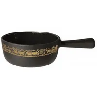 Stockli Emaillierter fonduetopf aus gusseisen 18 cm gold 7218.14aa