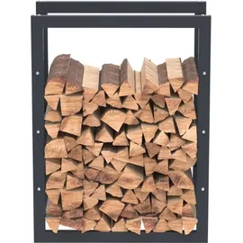 BC-ELEC Holzablage Stahl 80 x 60 x 25 cm Schwarz