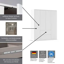 Rauch ORANGE MAINZ«, mit Spiegel Garderobe Garderobenschrank grifflose Front mit Spiegel, Außentüren mit Push-to-Open Funktion