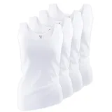 Yenita® Tank Top 4er Set, mit Satinband-Einfassung