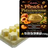 WonderWax Duftwachs Wax Melts für Duftlampe, 6 Sterne Duftmelt Wachsmelt Sojawachs Duftwachs Würfel für Raumdüfte, Wachs Duftöl Winter Indoor Schmelzen für Aromalampe Pfirsich & Pistaziencreme