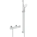 Grohe Grohtherm 800 Thermostat-Brausebatterie mit Brausegarnitur 900mm Chrom 34566002